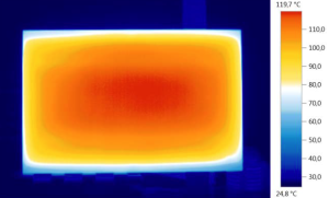 Equal heat distribution on panel
